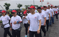 “放松心情，磨砺意志，超越自我” 正定公司参加徒步走活动